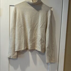 Zara Cozy Cream Mock Turtleneck Sweater